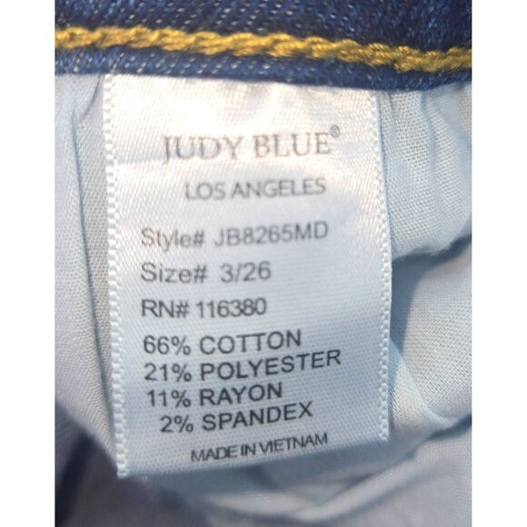 Judy Blue Distressed Skinny Fit Jeans 3/26 (28 x 28.5) - Leopard Print Patches - Picture 6 of 11